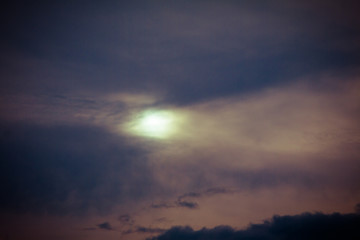 Sunset sky with cloud cover