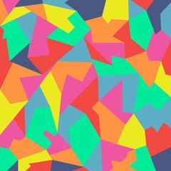 Abstract colorful vector polygon. A bright childhood.