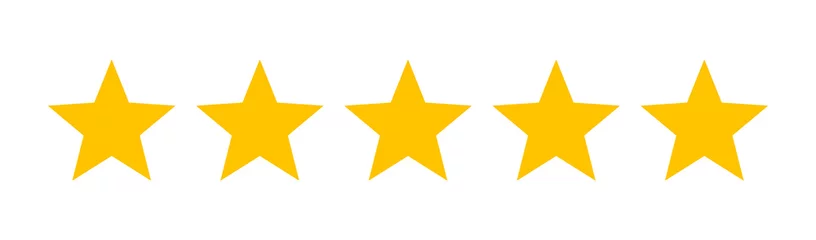 Fotobehang Five stars customer product rating review flat icon for apps and websites © martialred
