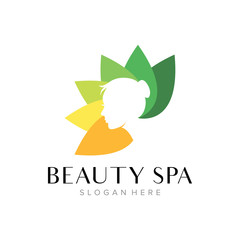 Beauty Spa, Lotus Logo Template Design Vector, Emblem, Design Concept, Creative Symbol, Icon