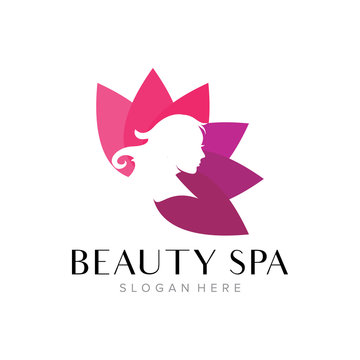 Beauty Spa, Lotus Logo Template Design Vector, Emblem, Design Concept, Creative Symbol, Icon