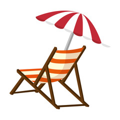 isolated beach chair icon vector illustration graphic design