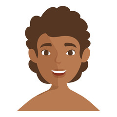 isolated cute man face icon vector illustration graphic design