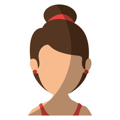 isolated women face icon vector illustration graphic design