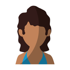 isolated women face icon vector illustration graphic design