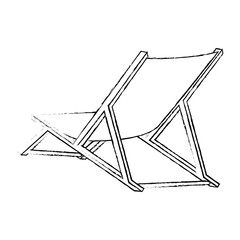 isolated beach chair icon vector illustration graphic design