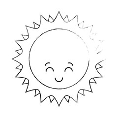 isolated yellow sun face icon vector illustration graphic design