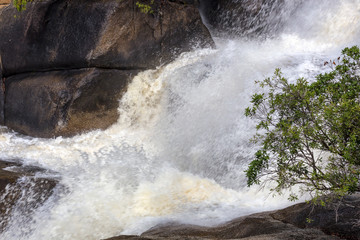 Flowing water at Davies Creek Falls