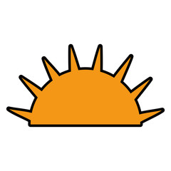 isolated half sun icon vector illustration graphic design