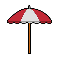 isolated beach umbrella icon vector illustration graphic design