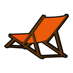 isolated beach chair icon vector illustration graphic design