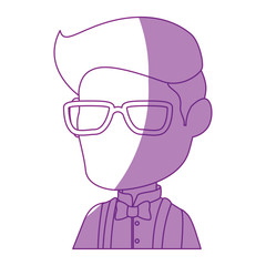 isolated cute husband uppperbody icon vector illustration graphic design