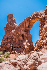 Turret Arch. Picturesque nature of the Moab Desert. Stone cliffs and natural arches © Maryna Konoplytska