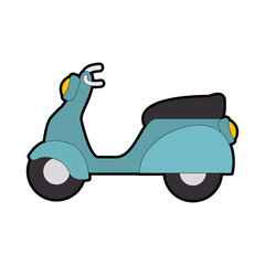 isolated cute motorcycle icon vector illustration graphic design