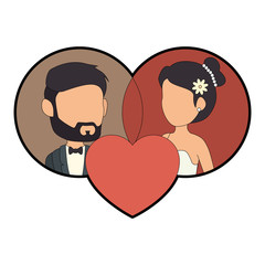 isolated newlywed couple banner icon vector illustration graphic design