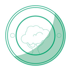 isolated tree round icon vector illustration graphic design