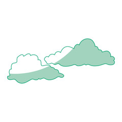 isolated cute clouds icon vector illustration graphic design