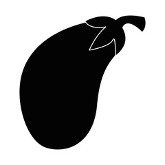 isolated cute eggplant icon vector illustration graphic design