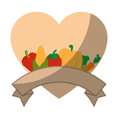 isolated vegetables banner icon vector illustration graphic design