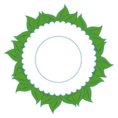 isolated sheet tree round icon vector illustration graphic design