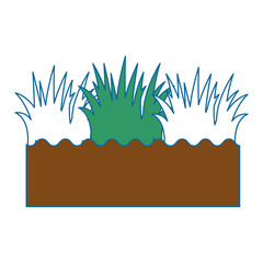 isolated field grass icon vector illustration graphic design