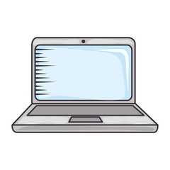 laptop computer icon over white background vector illustration