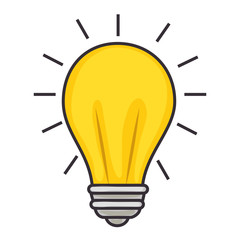 light bulb icon over white background vector illustration