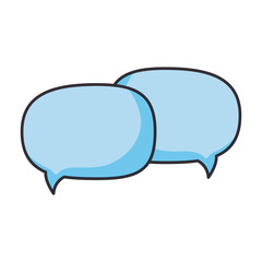 Fototapeta premium speech bubble icon over white background vector illustration