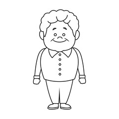 portrait happy grandfather man family person