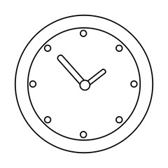 clock icon over white background vector illustration