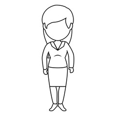 avatar woman icon over white background vector illustration