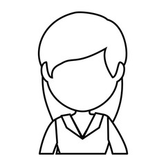 isolated cute businesswoman icon vector illustration graphic design