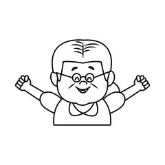 portrait of lovely grandmother old woman happy