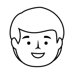 isolated cute man face icon vector illustration graphic design