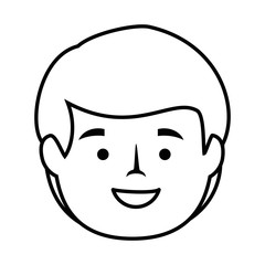 Obraz premium isolated cute man face icon vector illustration graphic design