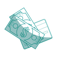 isolated money bills icon vector illustration graphic design