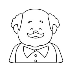 portrait happy grandfather man family person