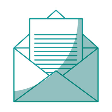 isolated open envelope icon vector illustration graphic design