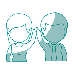 isolated cute partners icon vector illustration graphic design