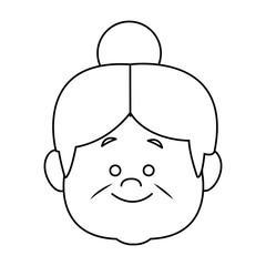 portrait of lovely grandmother old woman happy