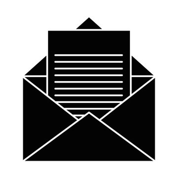 isolated open envelope icon vector illustration graphic design