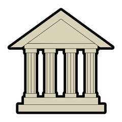 Fototapeta premium isolated bank building icon vector illustration graphic design