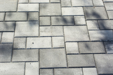 Tile on pavement without sand filler.