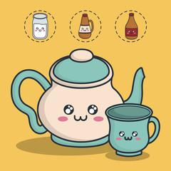 kawaii breakfast food design