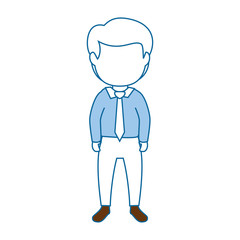 isolated office man standing icon vector illustration graphic design