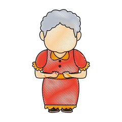 portrait of lovely grandmother old woman female image