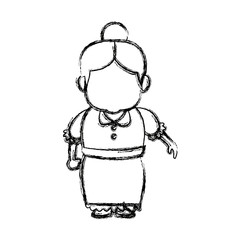 portrait of lovely grandmother old woman female image