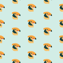 Hornbill bird pattern.
