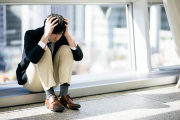 depressed young man.