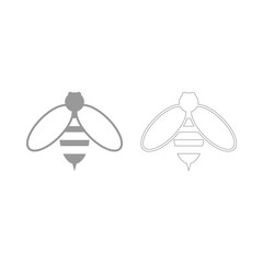 Bee  the grey set icon .